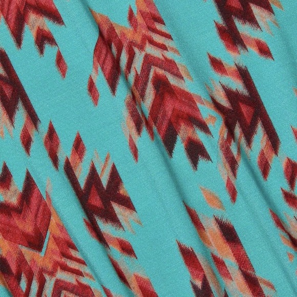 L'AGENCE Ressi Fitted Tee Women‎ S Pool Blue Multi Ganado Shirt Southwestern NEW - Picture 6 of 16